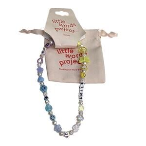 Little Words Project Beaded Charm Keychain Phone Strap Friendship Bracelet Gift